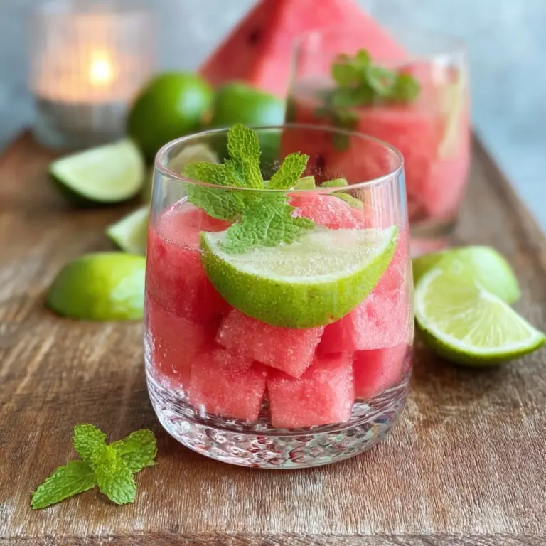 Watermelon Lime Mint Mocktails Recipe