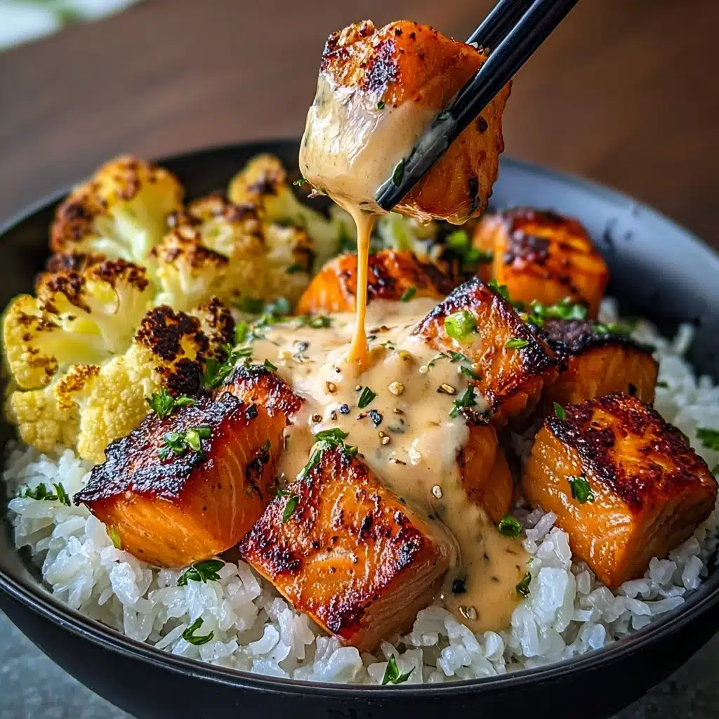 Sriracha Honey Salmon Bowls Recipe - Recipe Image