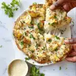 Shrimp & Jumbo Lump Crab Alfredo Garlic Bread Recipe