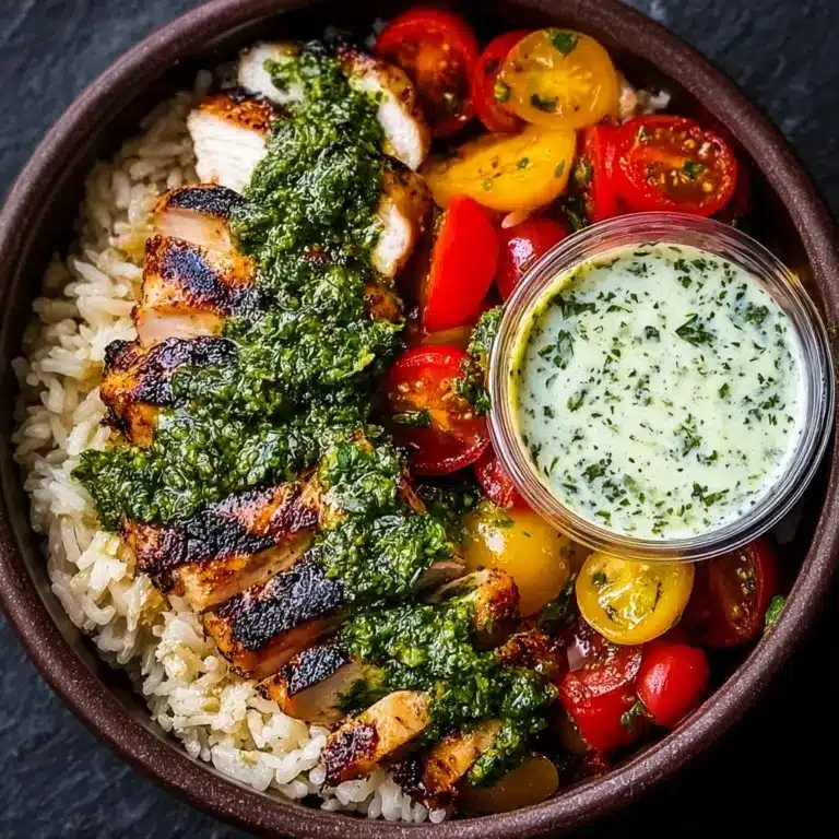 Chimichurri Grilled Chicken Bowl with Recipe