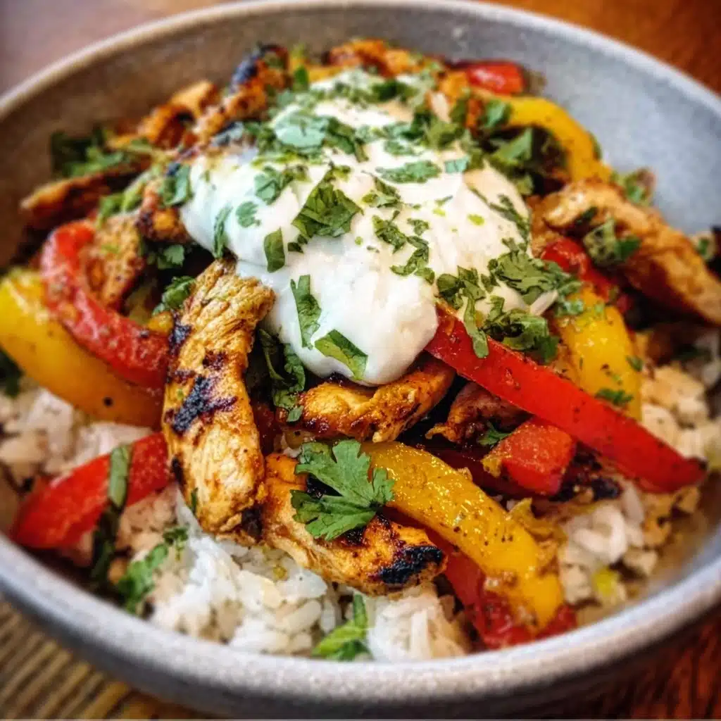 Chicken Fajita Rice Bowls Recipe - Recipe Image