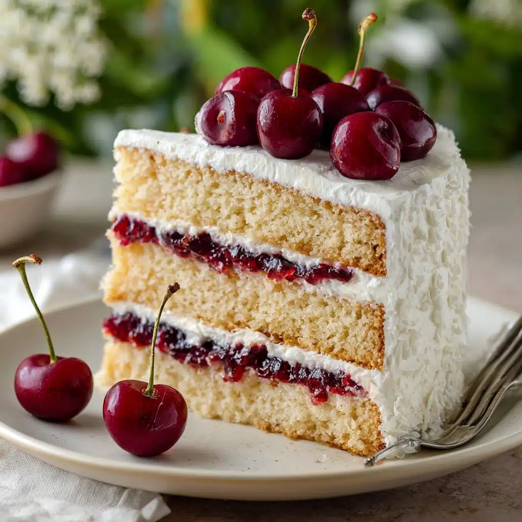 Cherry Layer Cake with Cherry Cream Cheese Frosting Recipe - Recipe Image