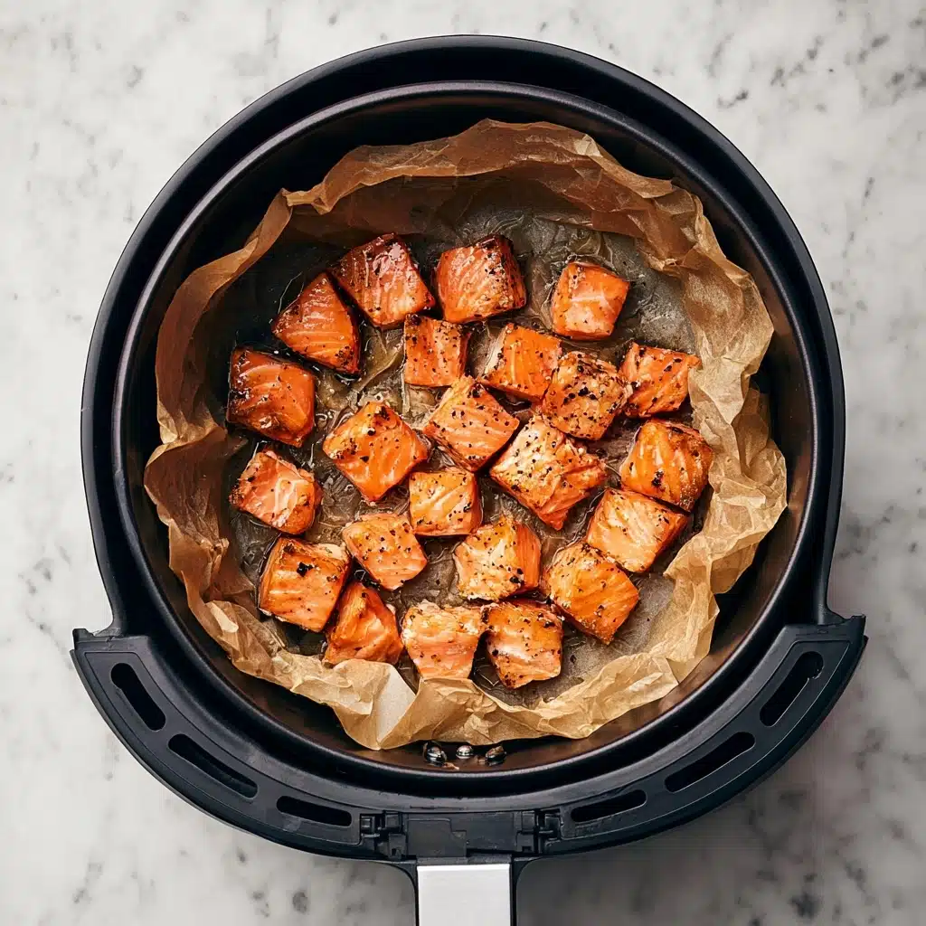 Air Fryer Salmon Bites (Lemon Garlic Butter) Recipe