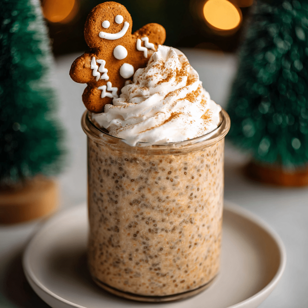 High Protein Gingerbread Overnight Oats Recipe - Recipe Image