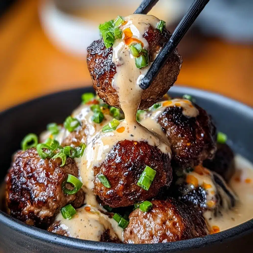 Korean BBQ Meatballs with Spicy Mayo Dip Recipe