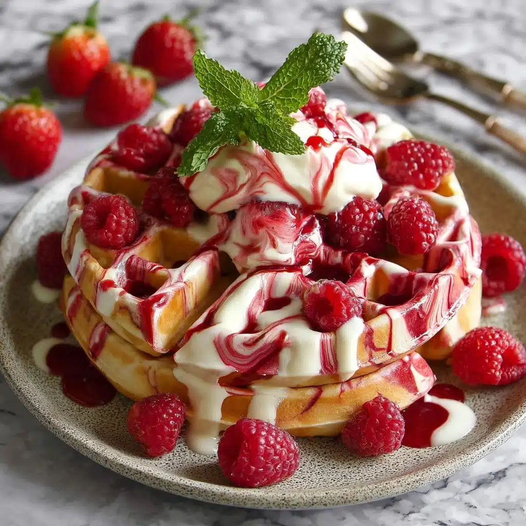 Red Velvet Marble Waffles: A Delightful Recipe - Recipe Image