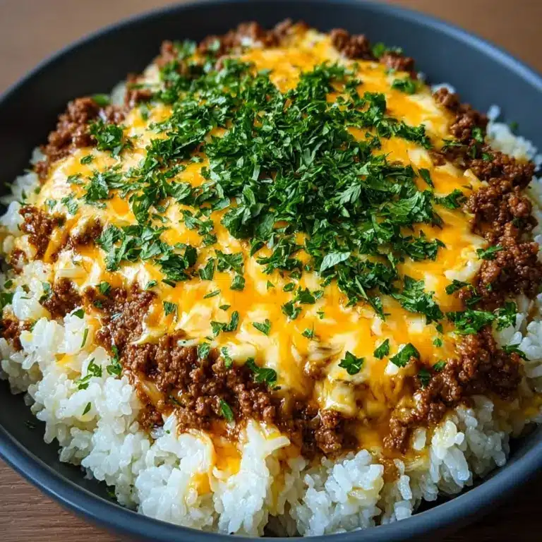 Rice Skillet with Cheddar Parmesan Sauce Recipe