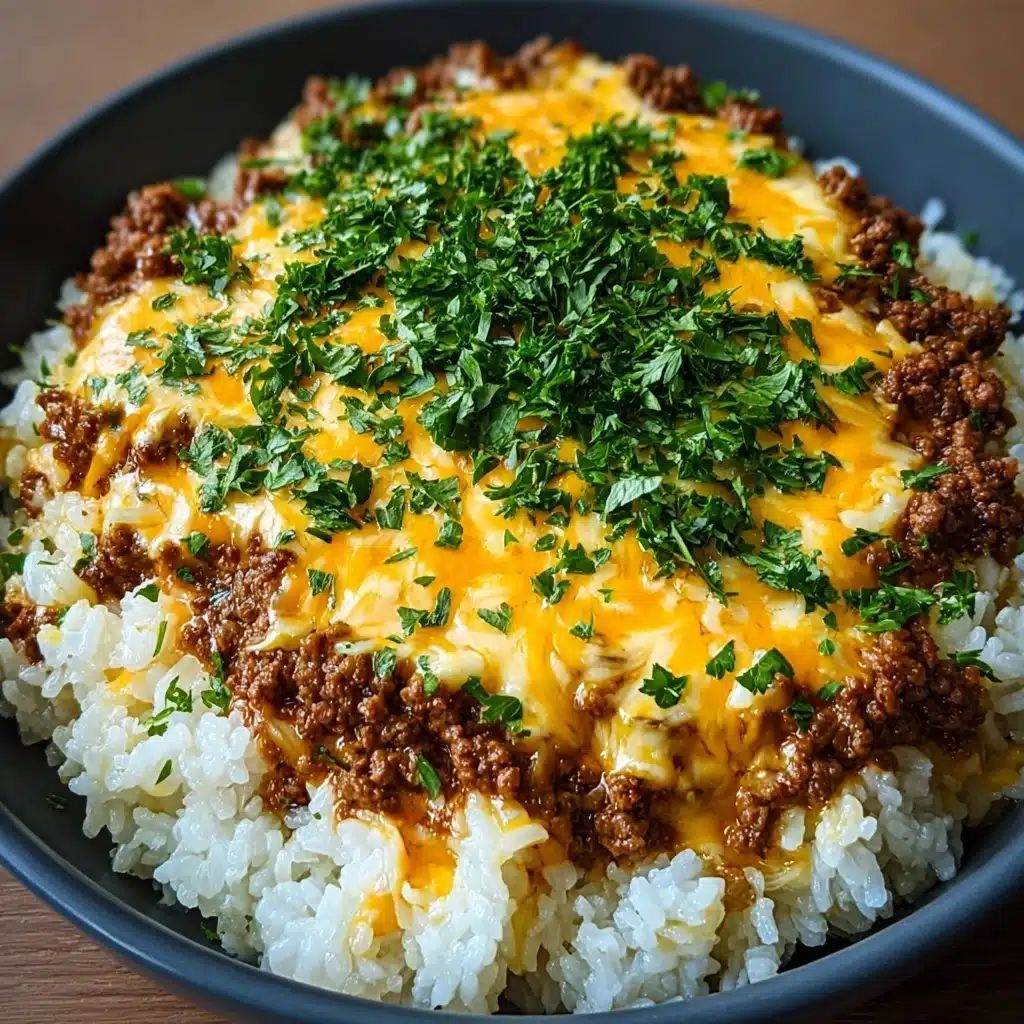 Rice Skillet with Cheddar Parmesan Sauce Recipe