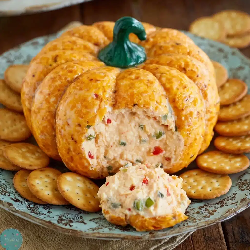 Pumpkin-Shaped Cheeseball Recipe - Recipe Image