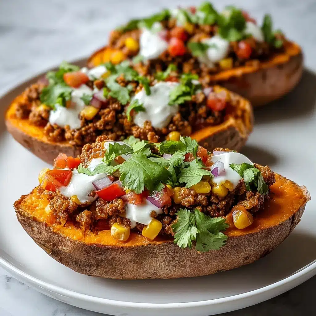 Ground Turkey Stuffed Sweet Potatoes Recipe - Recipe Image