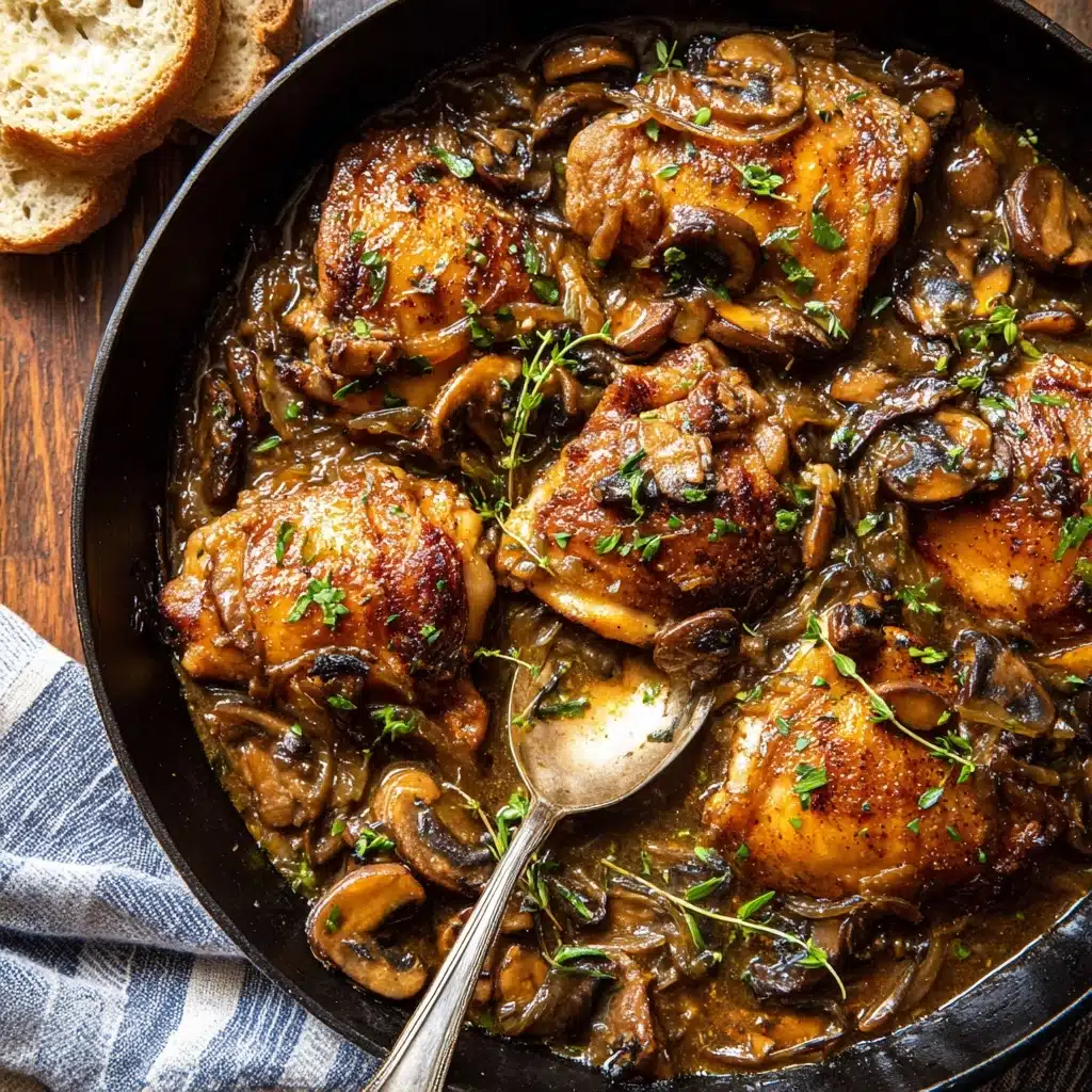 Cider Braised Chicken with Caramelized Onions Recipe