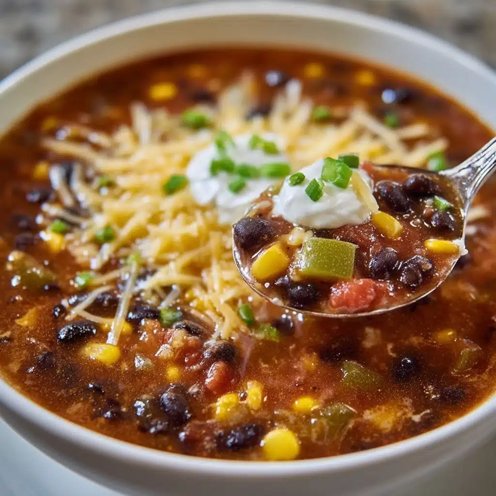 Southwest Black Bean Soup: A Hearty Cozy Dinner Delight! Recipe - Recipe Image