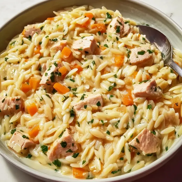 Creamy Chicken Pot Pie Orzo Recipe