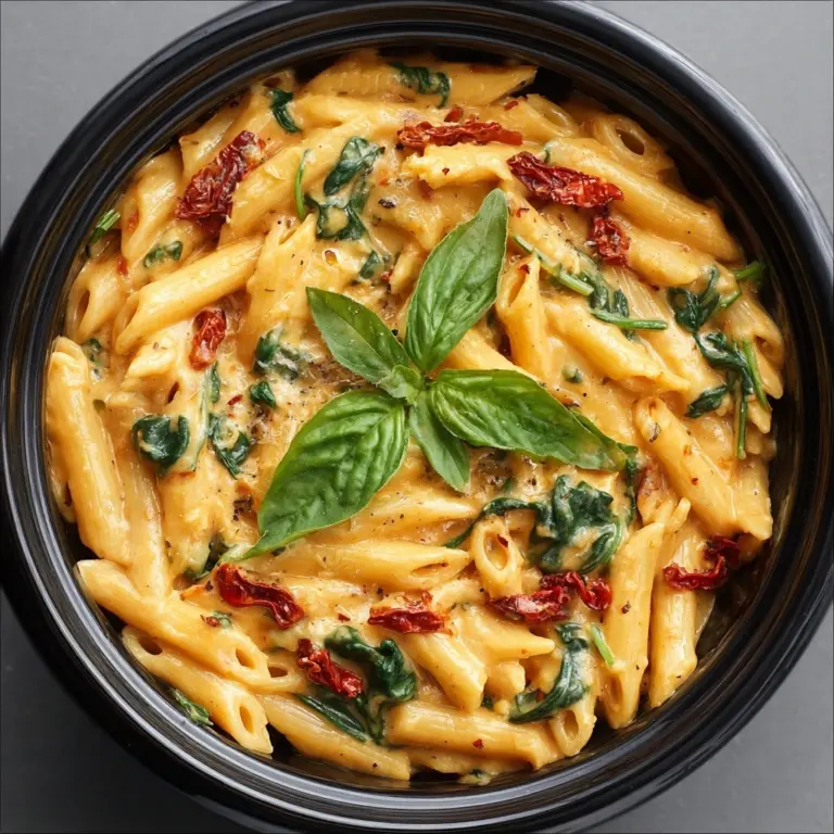 Slow Cooker Creamy Tuscan Pasta Recipe