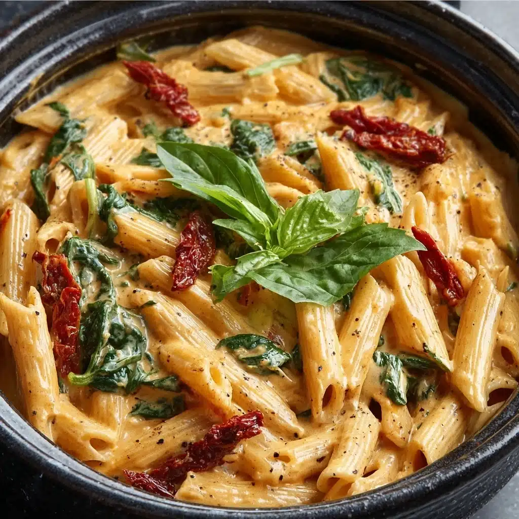 Slow Cooker Creamy Tuscan Pasta Recipe - Recipe Image