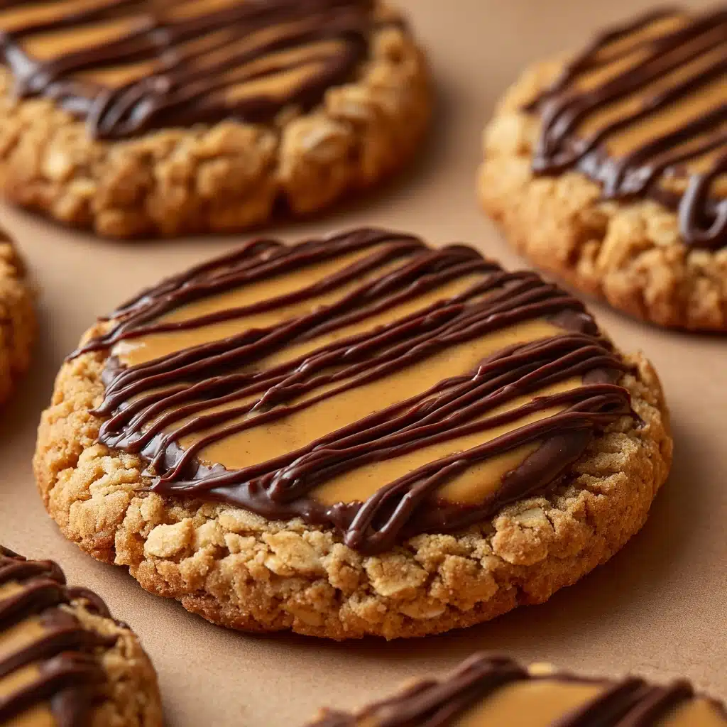 Peanut Butter Chocolate Caramel Cookies Recipe - Recipe Image