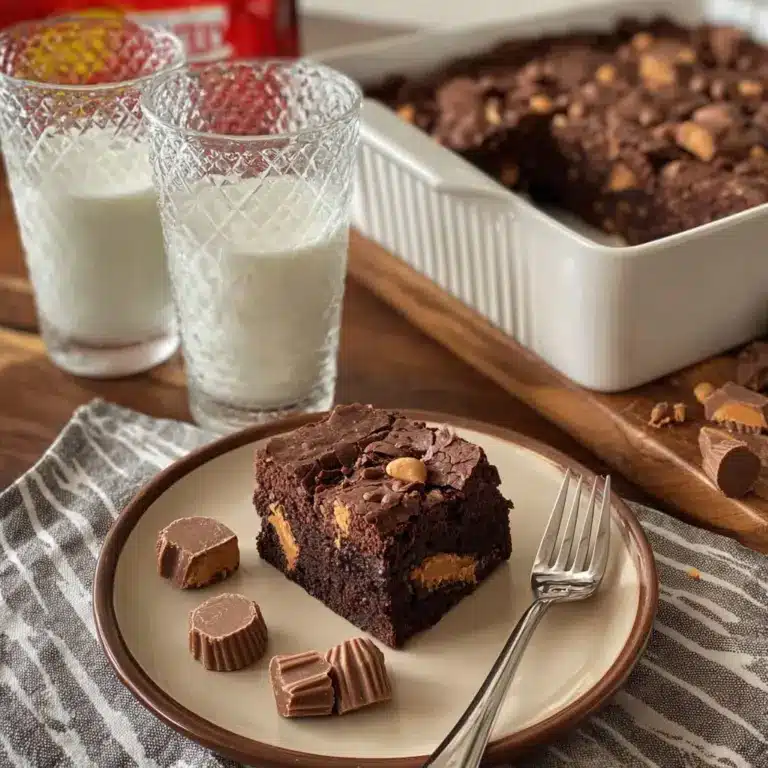 The Easiest, Fudgiest Peanut Butter Cup Dump Cake Ever! Recipe