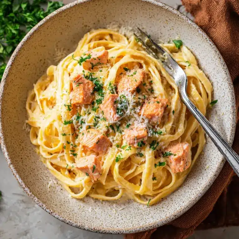 Garlic Butter Salmon Pasta Recipe