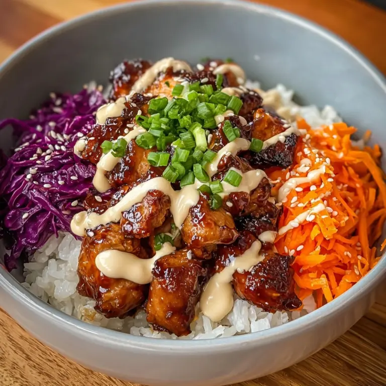 Korean BBQ Chicken Bowls with Gochujang Cream Sauce Awaits! Recipe