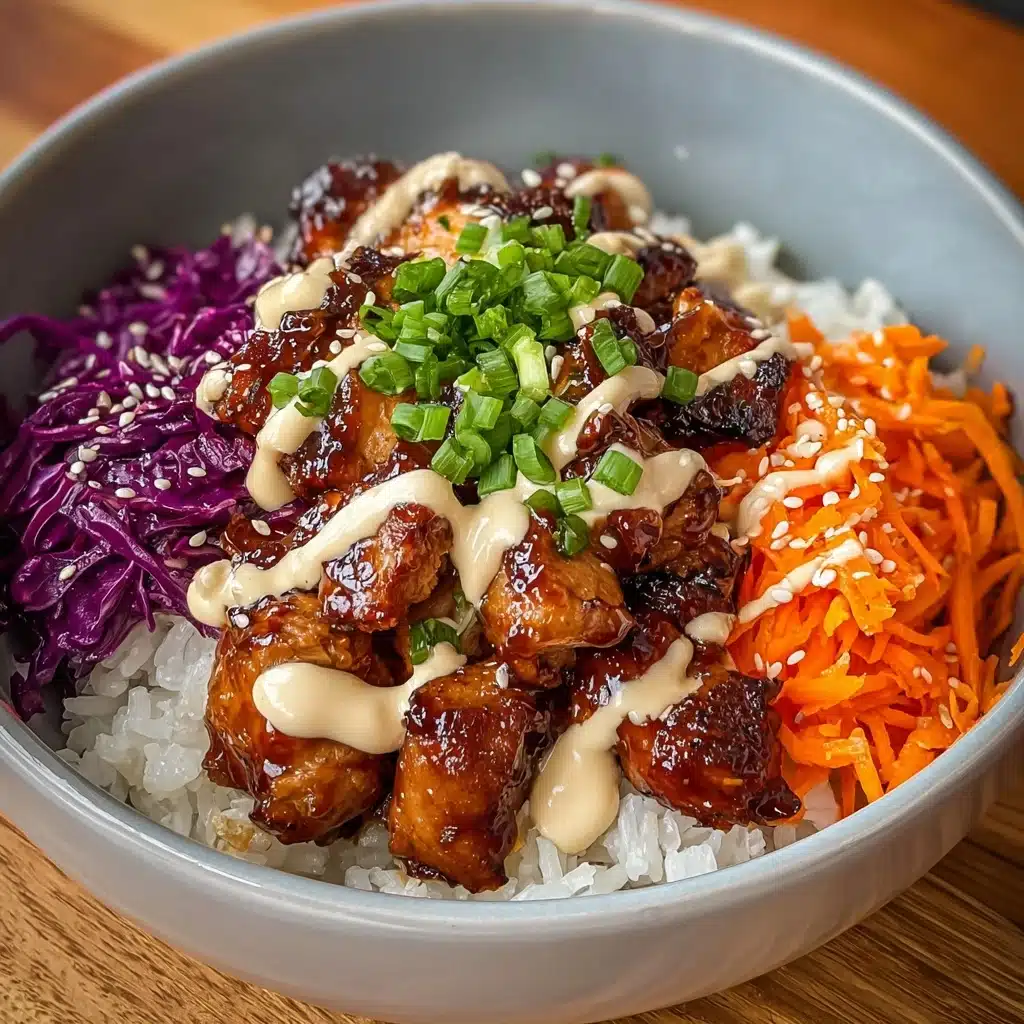 Korean BBQ Chicken Bowls with Gochujang Cream Sauce Awaits! Recipe