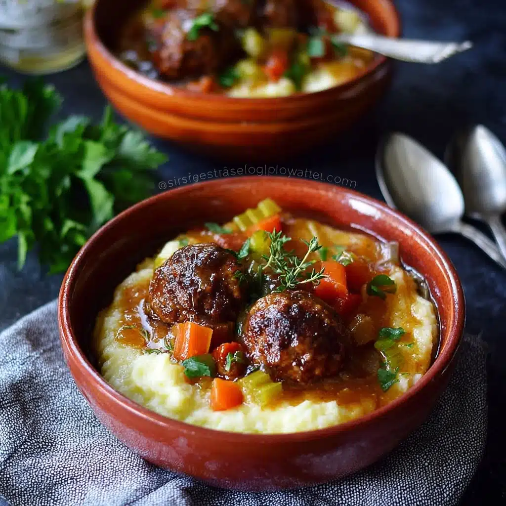 Stuffed Meatballs in Guinness Gravy Recipe - Recipe Image