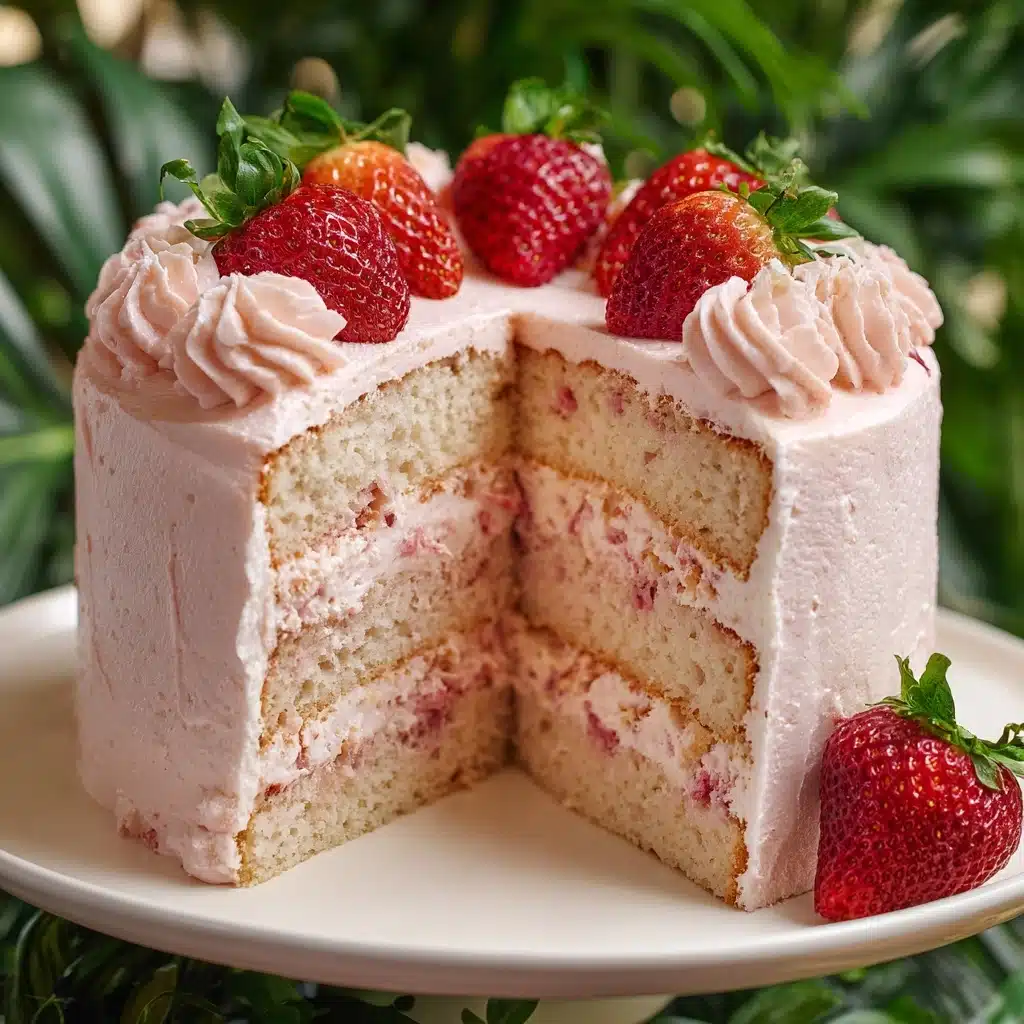 Homemade Strawberry Cake Recipe - Recipe Image