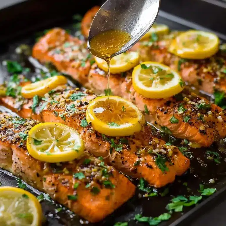 Honey Garlic Butter Baked Salmon Recipe
