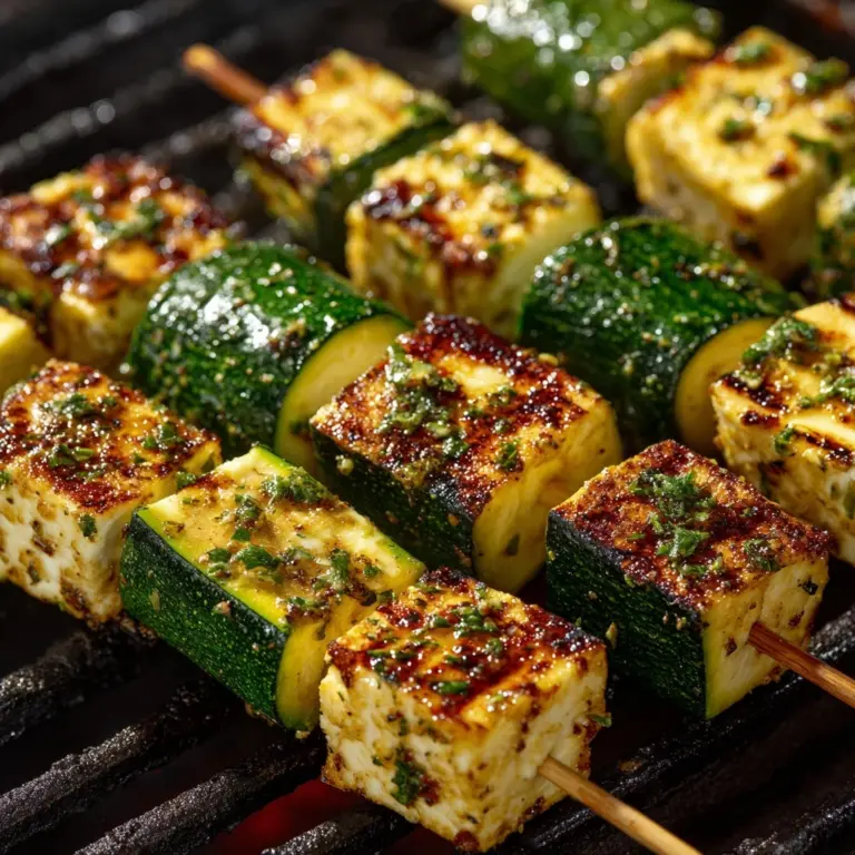 Garlic Butter Zucchini Skewers Recipe