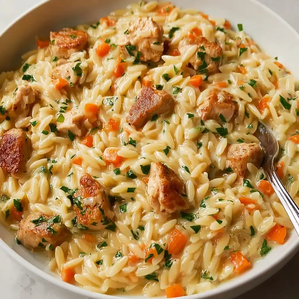 Creamy Chicken Pot Pie Orzo Recipe - Recipe Image