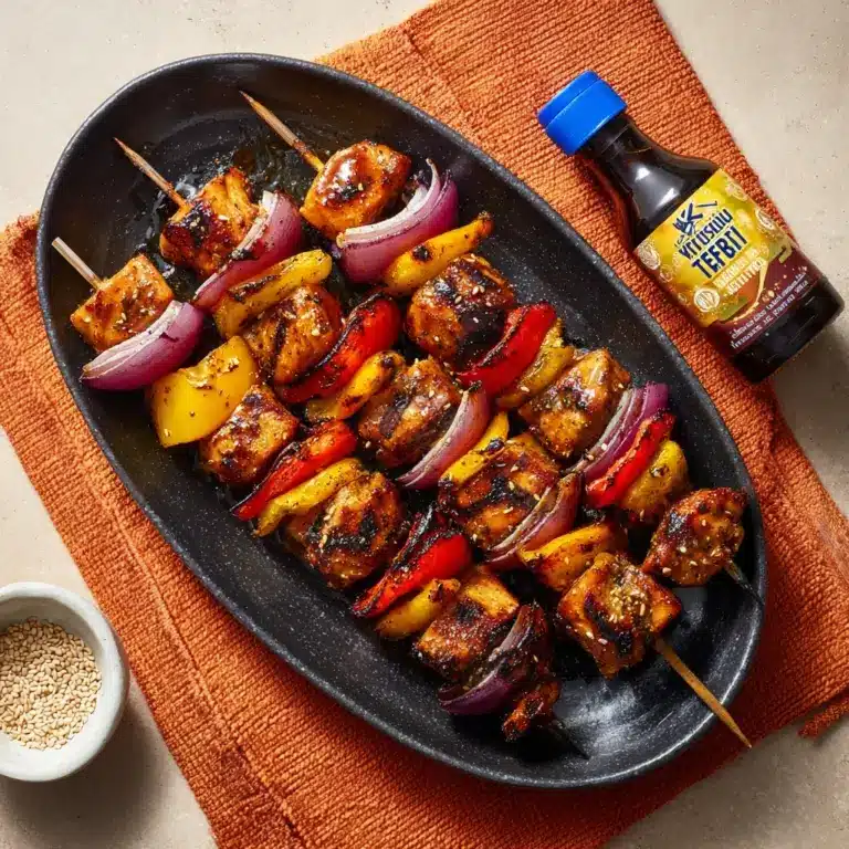 Teriyaki Sesame Grilled Chicken Skewers Recipe