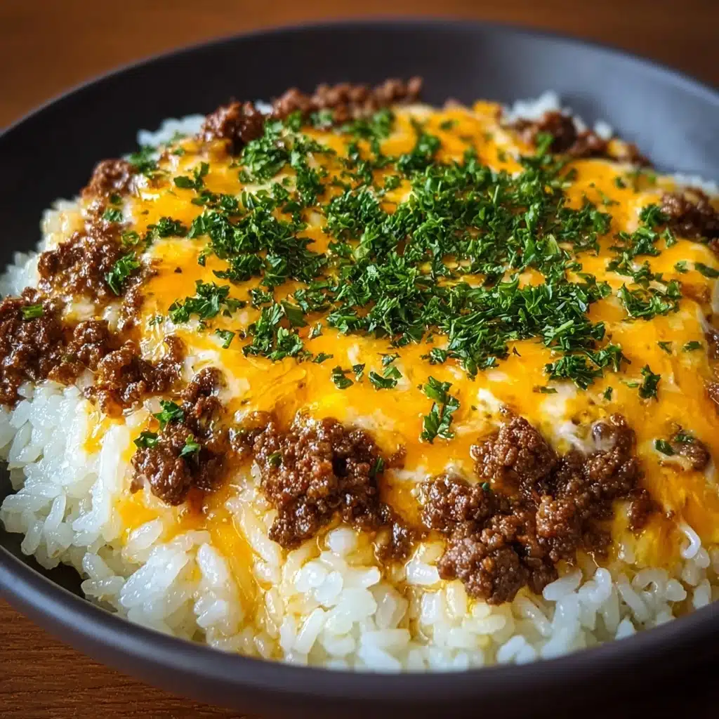 Rice Skillet with Cheddar Parmesan Sauce Recipe - Recipe Image