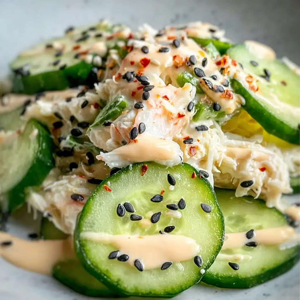 Easy California Roll Cucumber Salad Recipe - Recipe Image