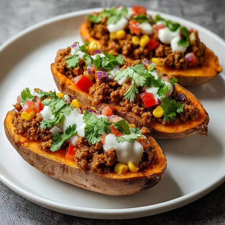 Ground Turkey Stuffed Sweet Potatoes Recipe