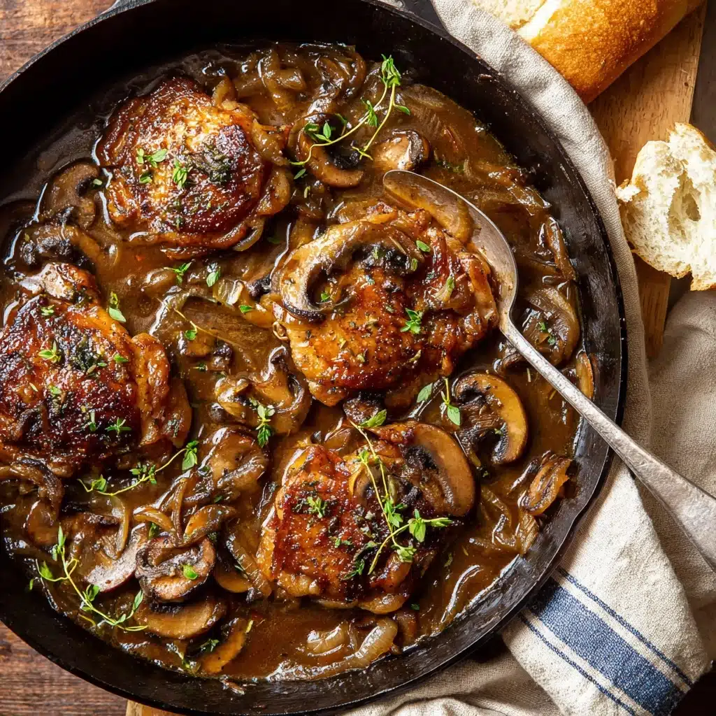 Cider Braised Chicken with Caramelized Onions Recipe