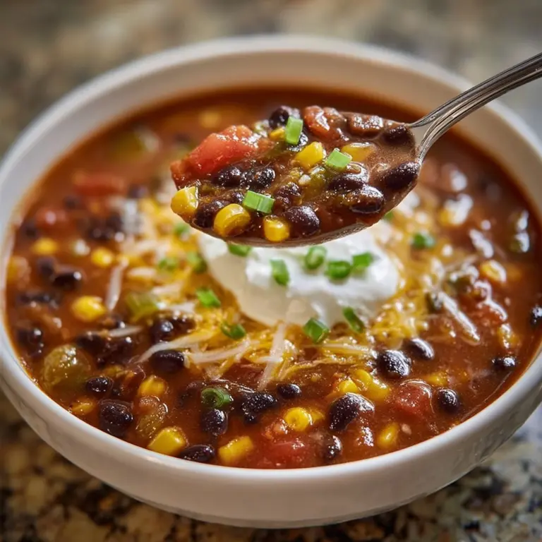 Southwest Black Bean Soup: A Hearty Cozy Dinner Delight! Recipe