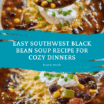 Southwest Black Bean Soup: A Hearty Cozy Dinner Delight! Recipe