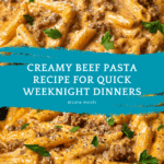 High Protein Creamy Beef Pasta Recipe