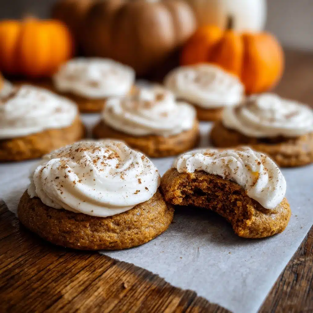 Pumpkin Sugar Cookies with Cream Cheese Frosting Recipe - Recipe Image