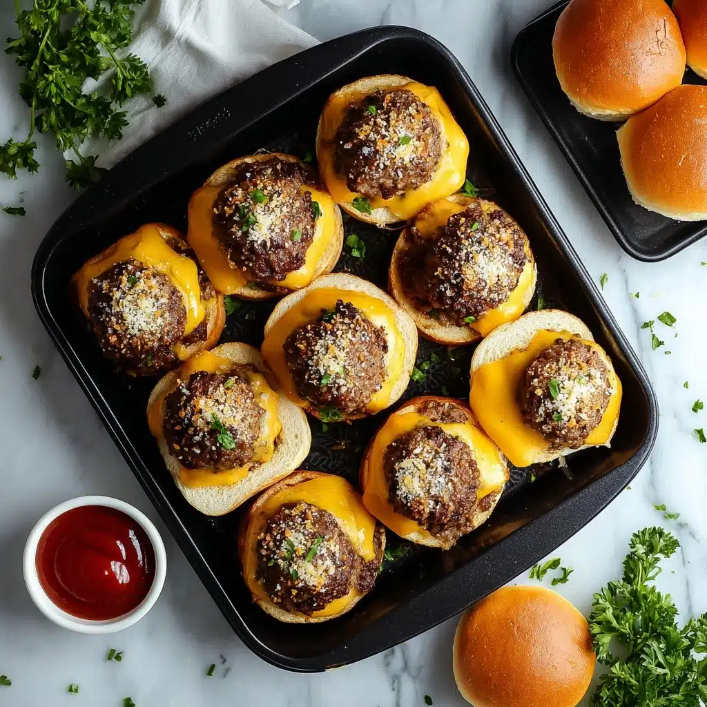 Irresistible Garlic Parmesan Cheeseburger Bombs Recipe - Recipe Image