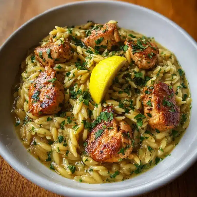 One-Pot Lemon Garlic Chicken Orzo: 20-Min Easy Meal Recipe