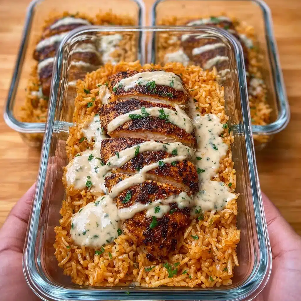High Protein Creamy Cajun Chicken & Rice Recipe - Recipe Image