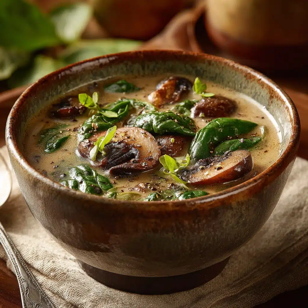 Mushroom and Spinach Soup Recipe - Recipe Image