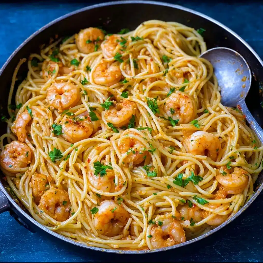 15-Minute Red Pesto Pasta With Prawns Recipe - Recipe Image