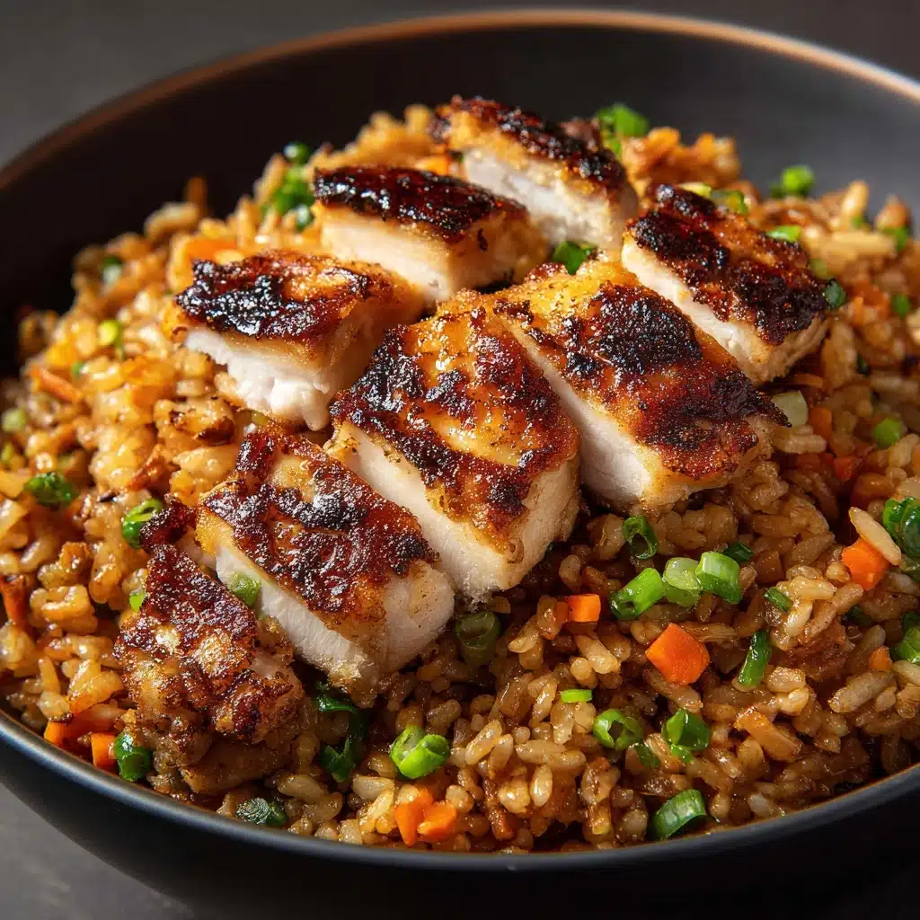 High Protein Crispy Garlic Chicken Fried Rice Recipe - Recipe Image