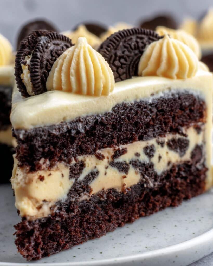 Oreo Black Velvet Cream Cake Recipe