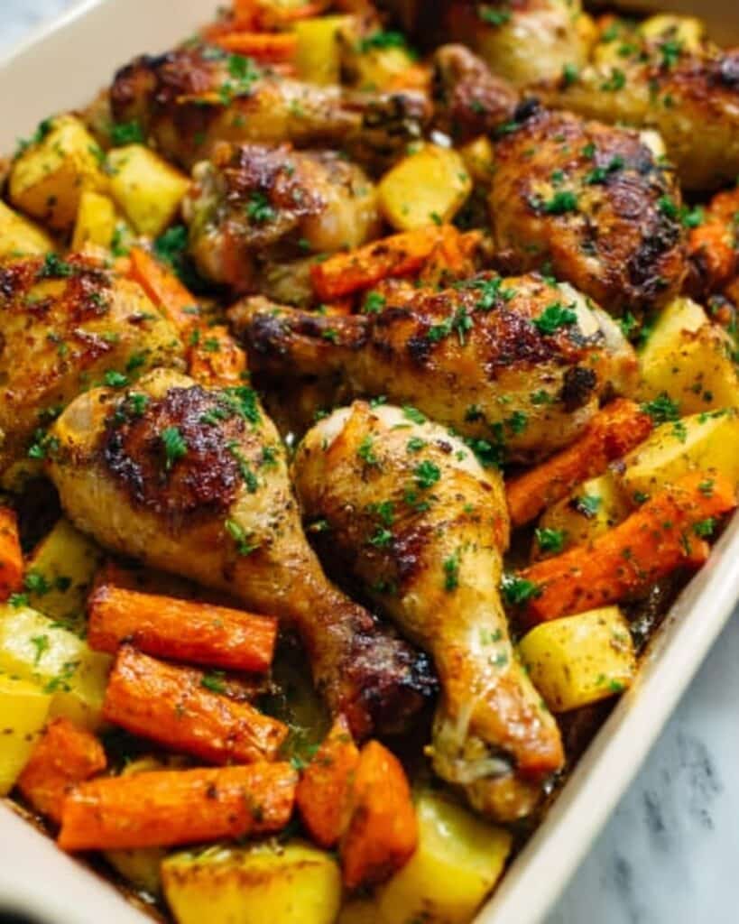 Crazy Good Herb-Roasted Chicken & Veggie Tray Bake Recipe