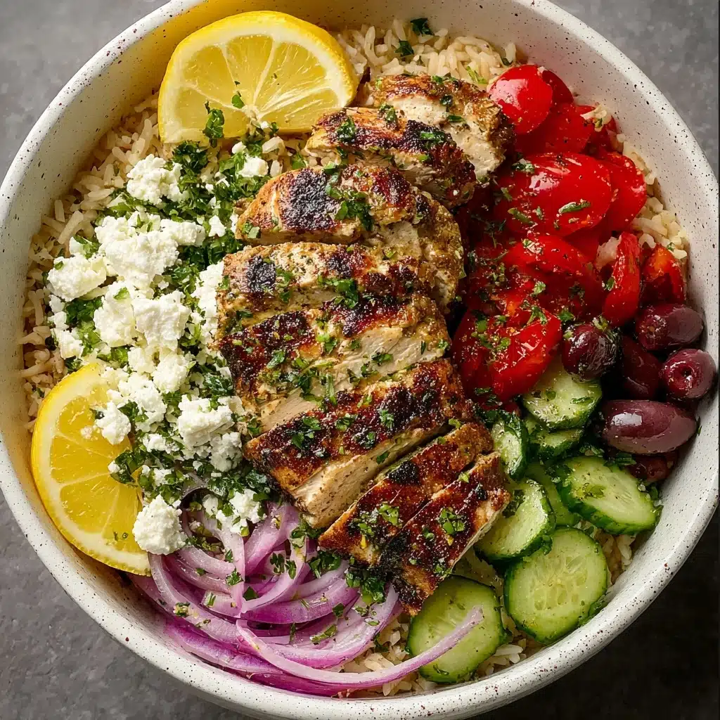 Mediterranean Chicken and Rice Bowl Recipe - Recipe Image
