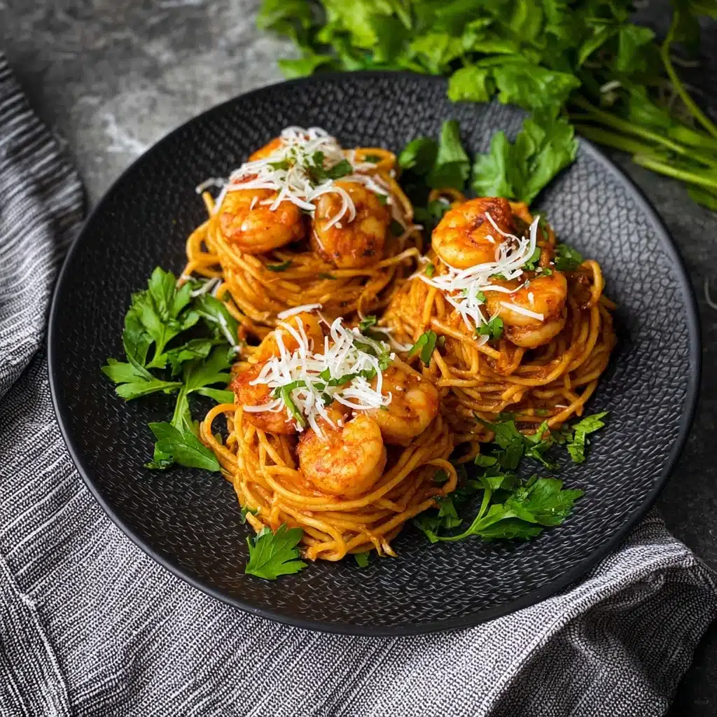 15-Minute Red Pesto Pasta With Prawns Recipe