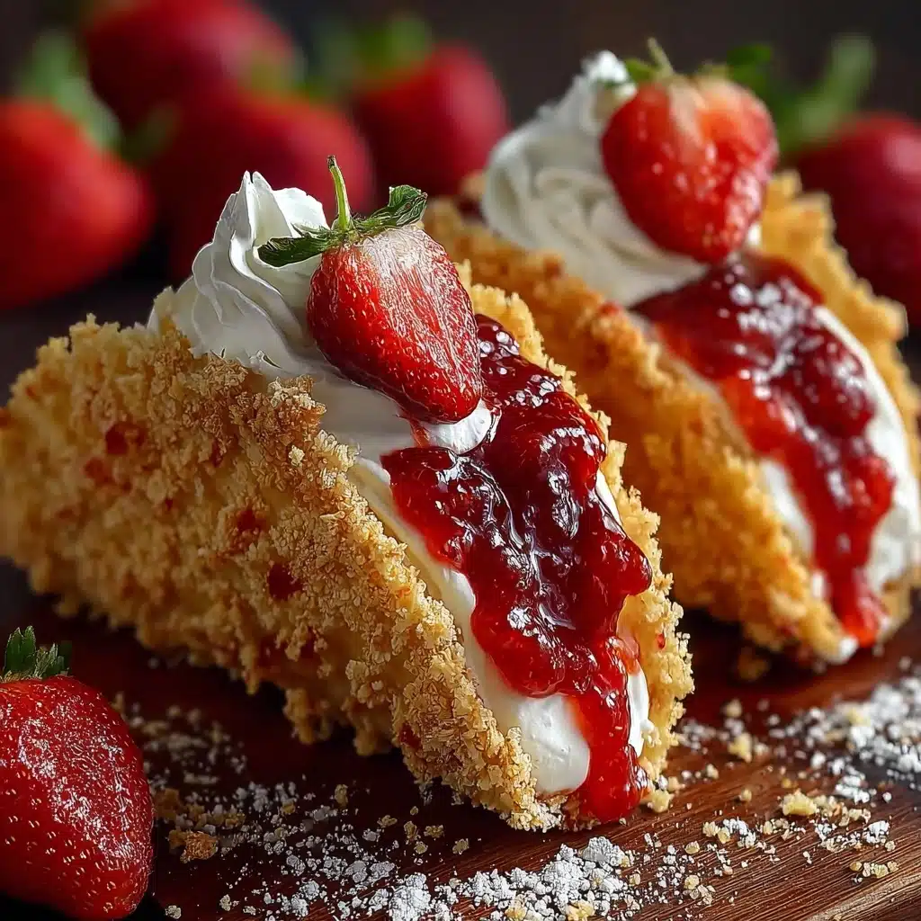 Strawberry Crunch Cheesecake Tacos Recipe