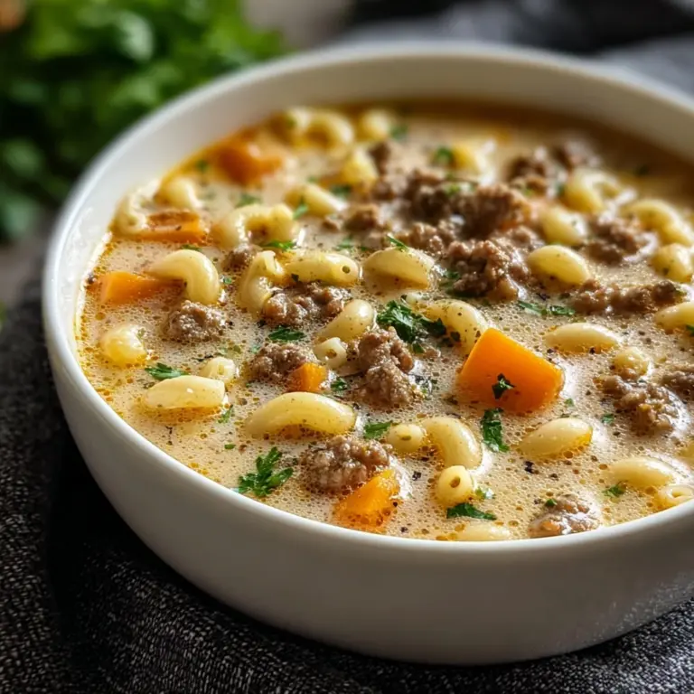 Hamburger Soup with Macaroni Recipe